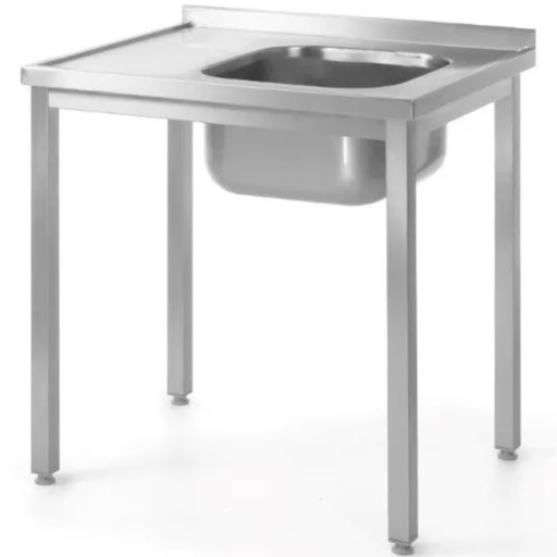 Prisukamas plieninis sieninis stalas su kriaukle RIGHT 100x70x85 cm - Hendi 812884