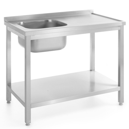 Sienas virtuves darba virsma ar izlietni un plauktu 100x70x85 cm kreisā pusē - Hendi 812945