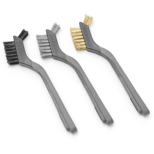 BBQ grill cleaner brush BBQ grill steel nylon brass KIT of 3 pieces 178 mm long - Hendi 525524