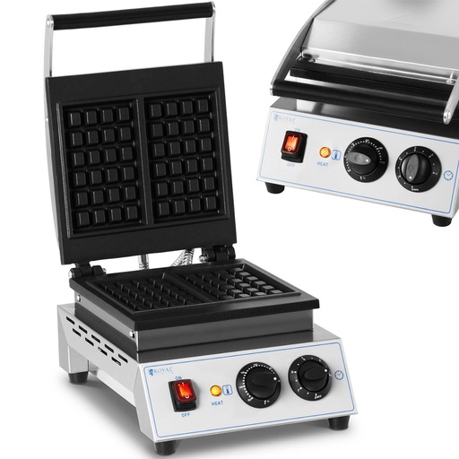 Rectangular waffle iron for 2 waffles 170 x 210 mm TEFLON 1500 W.