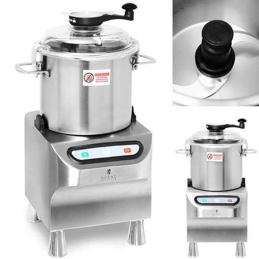 Food service chopper mincer chopping meat slicing vegetables 8 l 1500 rpm 800 W.