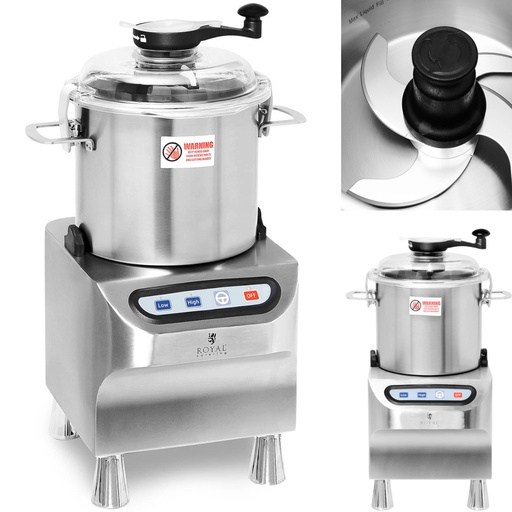 Food processor cutter for chopping mincing slicing meat vegetables 8 l 1500/2800 rpm 800 W.