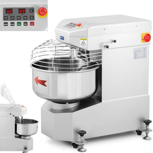 Spiral mixer dough mixer with fixed bowl 33 l 1800 Watt