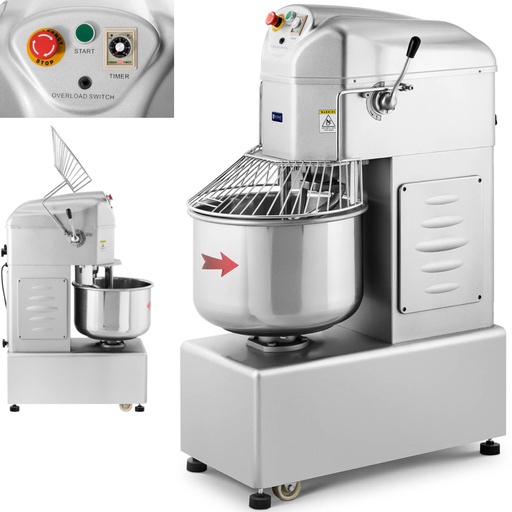 Spiral dough mixer with fixed bowl 45 l 2100 W
