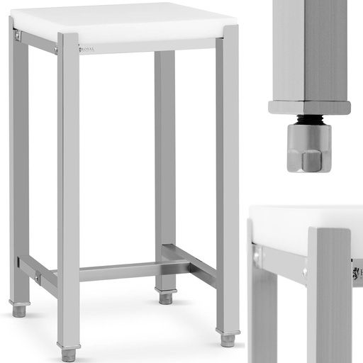 Cutting butcher block made of polyethylene on a steel base 40 x 50 x 80 cm