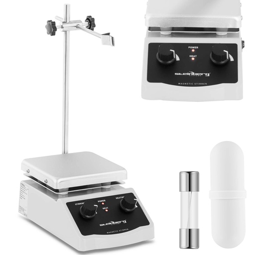 Magnetic laboratory stirrer with stand holder 380C 2000 rpm 120 x 120 mm