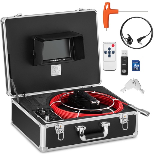 Diagnostic endoscope inspection camera in case 12 LED TFT 7 '' SD 20 m