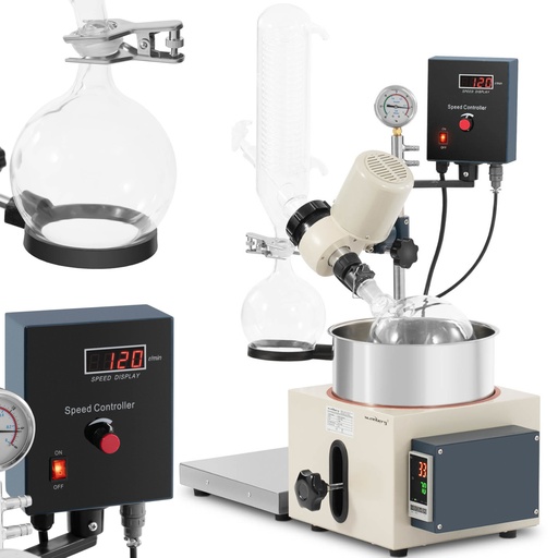 Rotary vacuum evaporator for lab 1 l 120 rpm 40 W