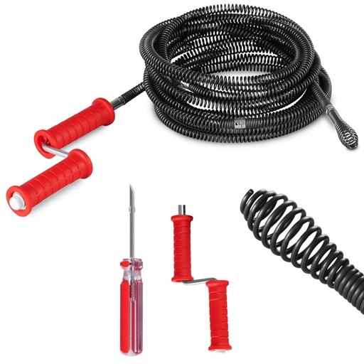 Spiral adder sewer cleaner spring hydraulic pipe manual 9.2 m