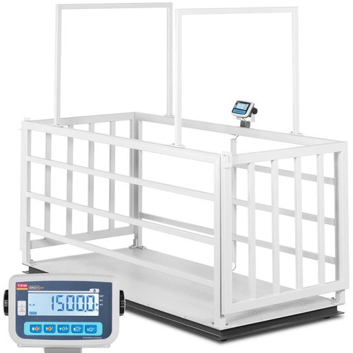 Veterinary platform inventory scale with animal cage 1500/0.5 kg 110x240 cm LCD