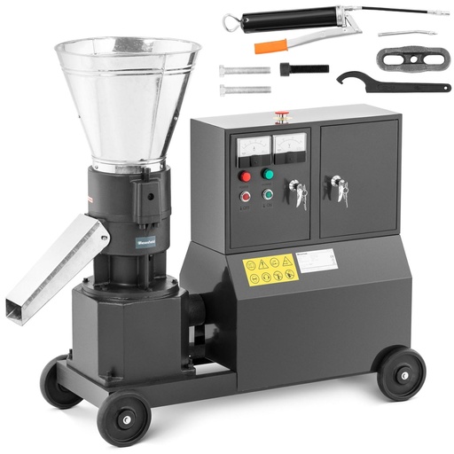 Pellet machine granulator sawdust pellet machine mobile 7.5 kW 400 V 300 kg/h diameter 200 mm.