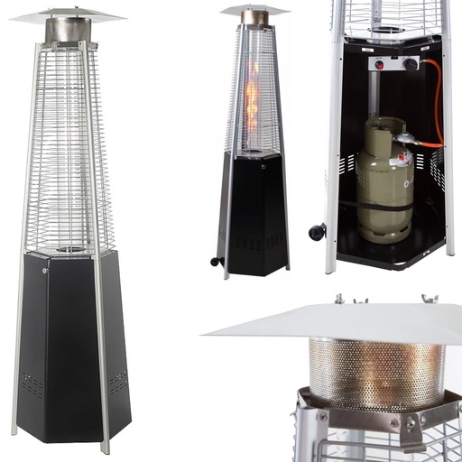 LPG gas patio patio heater lamp 12.5 kW HEXAGON