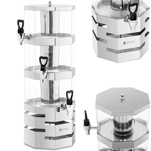 Refrigerated dispenser buffet juice beverage dispenser three tier 3 x 3.5 l