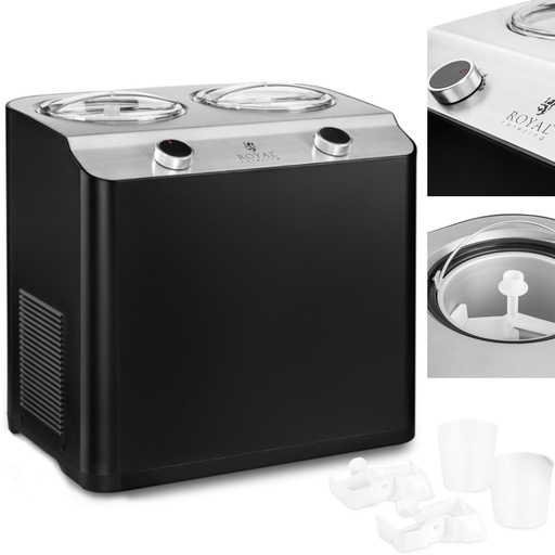 Ice cream maker smoothie sorbets frozen yogurt 2 flavors 2 x 1.2 l