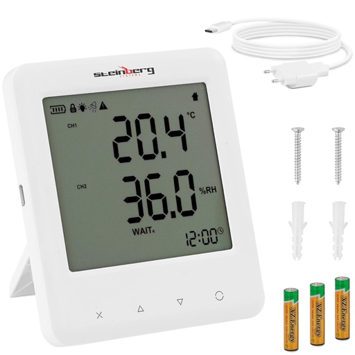 Thermohygrometer humidity temperature meter with CO2 sensor range - 40 - 125 C 0 - 10000 ppm