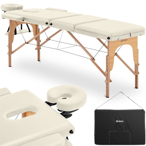 Massage table wooden portable folding massage bed Marseille Beige up to 227 kg beige