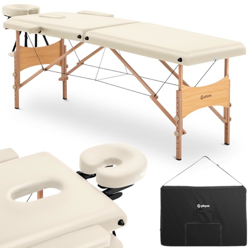 Massage table wooden portable folding massage bed Toulouse Beige up to 227 kg beige