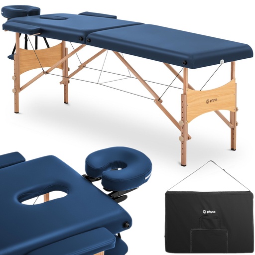 Massage table wooden portable folding massage bed Toulouse Blue up to 227 kg blue