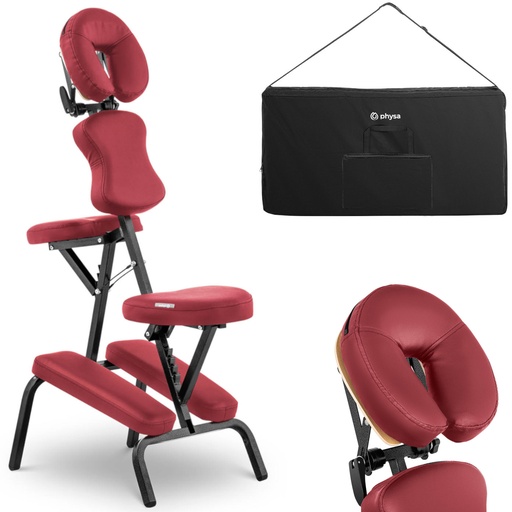 Tattoo massage chair portable folding chair Montpellier Red up to 130 kg red