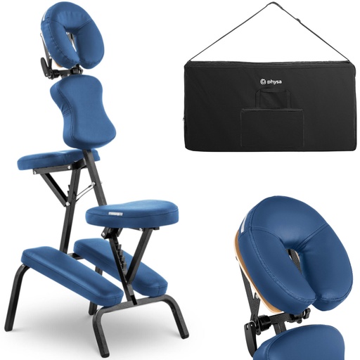 Tattoo massage chair portable folding chair Montpellier Blue up to 130 kg blue