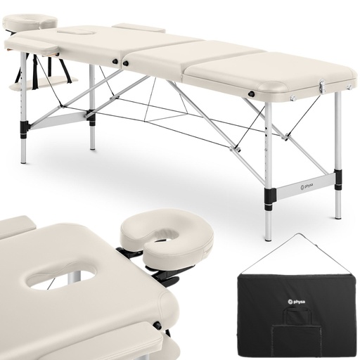 Bordeaux Beige portable folding massage bed table up to 180 kg beige
