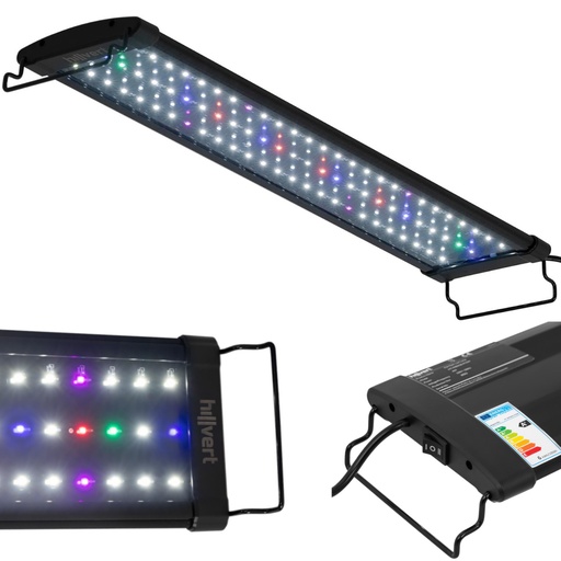 LED light for aquarium plant growth full spectrum 78 LEDs 56 cm 18 W.