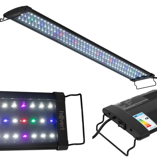 LED light for aquarium plant growth full spectrum 129 LEDs 87 cm 25 W.