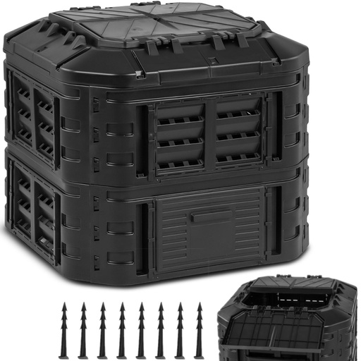 Modular composter for garden for organic waste 90 x 90 x 80 cm 600 l
