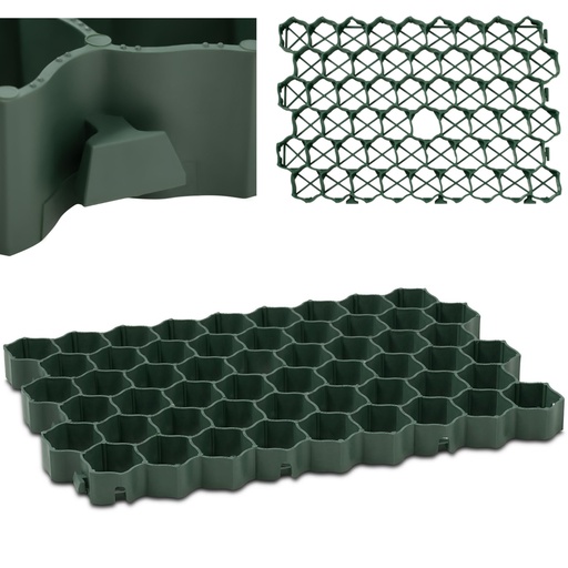Parking lawn grid modular 60 x 40 x 4 cm 4 pcs. green