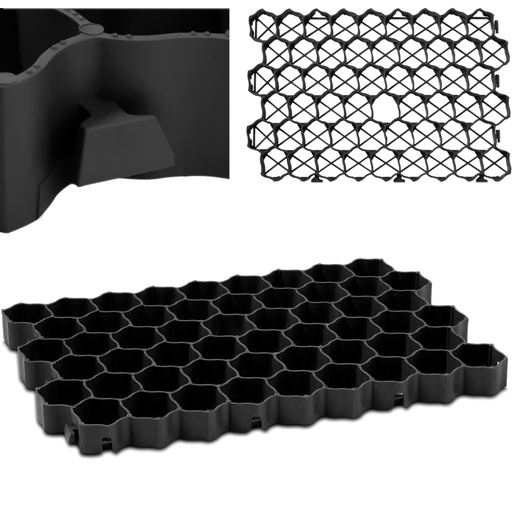 Modular parking lawn grid 60 x 40 x 4 cm 4 pcs black.