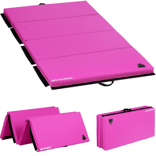 Reabilitacinis gimnastikos kilimėlis sulankstomas 200 x 100 x 5 cm rožinės spalvos