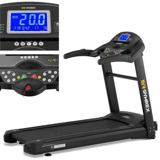 Profesionalus elektrinis bėgimo takelis iki 120 kg 12 programų LCD ekranas 1837 W