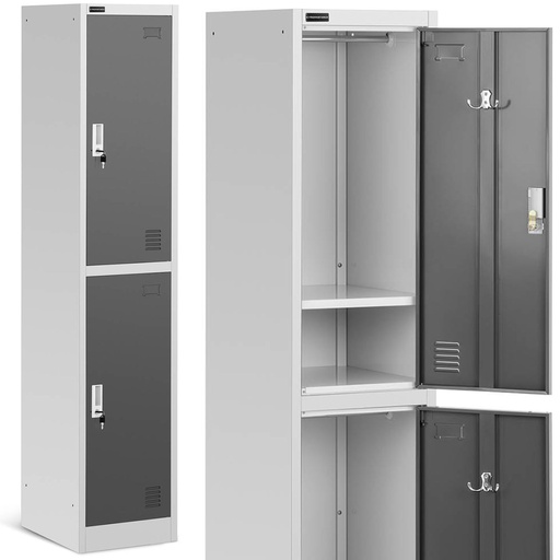 2 durų metalinė spintelė su raktiniais užraktais