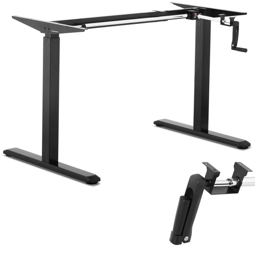 Stalo rėmas su rankiniu aukščio reguliavimu 73-124 cm iki 70 kg BLACK