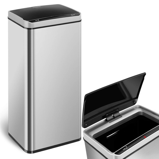 Automatinė bekontaktė šiukšlių dėžė su judesio jutikliu 20 cm atstumu 80 l