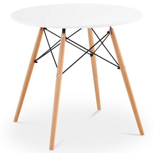 Skandinaviškas svetainės stalas biurui modernus apvalus stalas Ø 80 cm H 74 cm