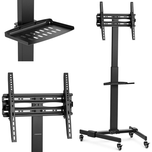 TV statīvs ar plauktiem, regulējams maks. 55'' 35 kg augstums 116-151 cm