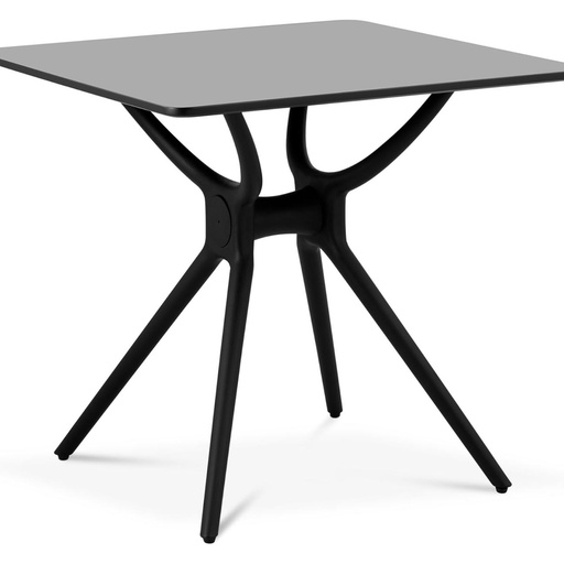 Kvadrātveida galds mājas birojam universāls maks. 150 kg 80x80 cm BLACK