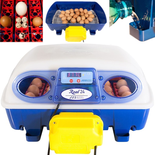 Inkubators inkubators 24 olām automātisks ar ūdens dozatoru profesionāls 100 W