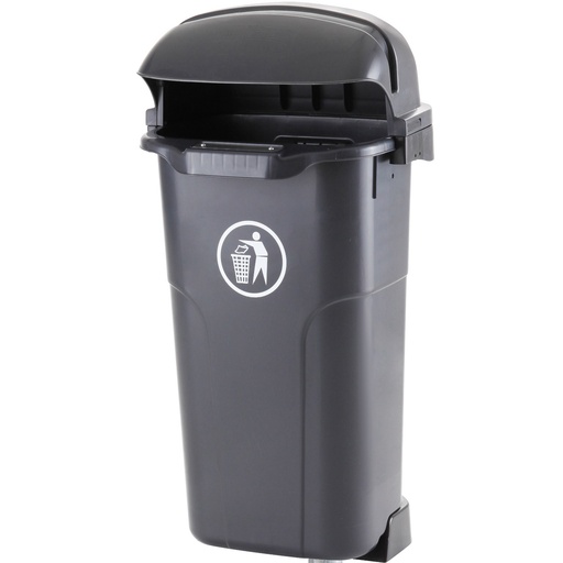 URBAN BIN 50L urbanistinis stulpo ir sienos kibiras - juodas