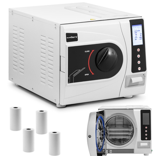 Spiediena tvaika autoklāvs instrumentu sterilizācijai 6 programmas B klases printeris LCD 23 l