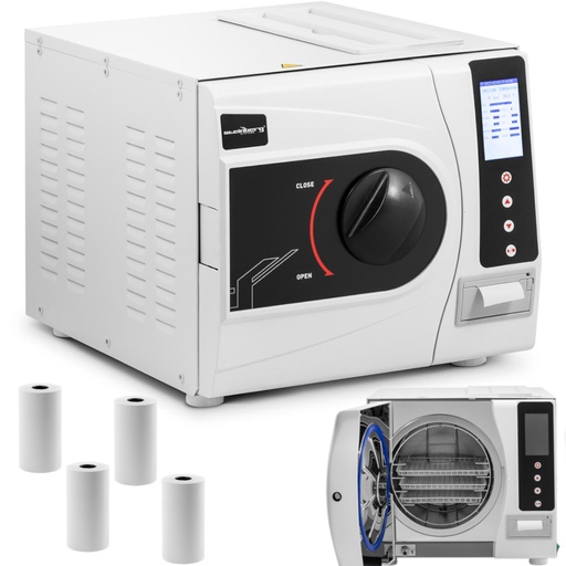 Spiediena tvaika autoklāvs instrumentu sterilizācijai 6 programmas B klases printeris LCD 18 l