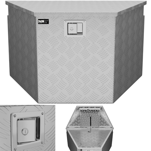 Alumīnija transporta instrumentu kaste ar slēdzeni 150 l 81,5 x 47,5 x 46 cm