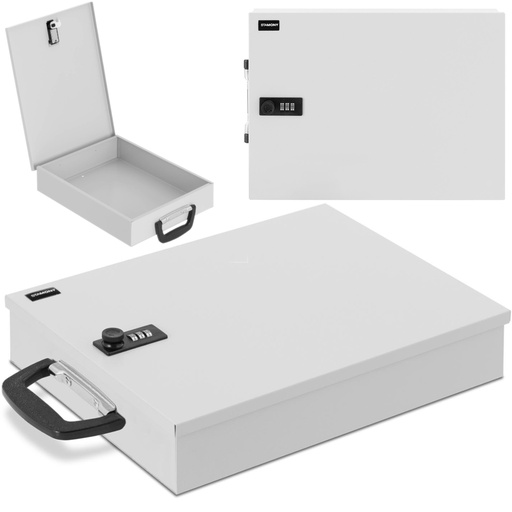 Metāla dokumentu seifs ar kombinēto slēdzeni 355 x 255 x 70 mm DIN A6