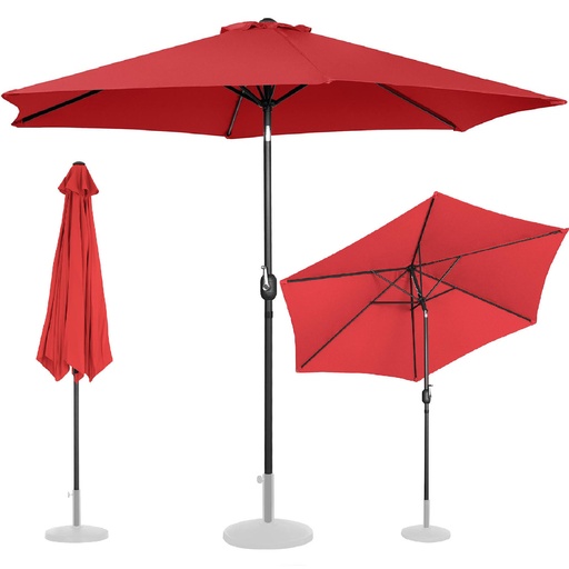Garden umbrella round large tilt with crank 300 cm diameter red.