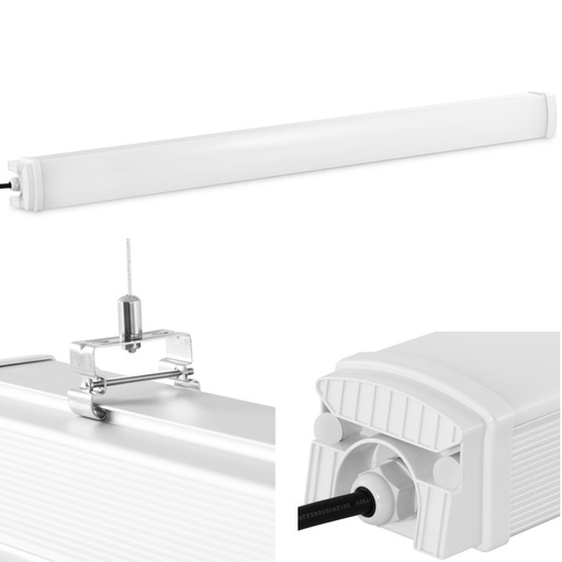 LED ūdensnecaurlaidīgs gaismeklis šķūnī IP65 6600 lm 120 cm 60 W