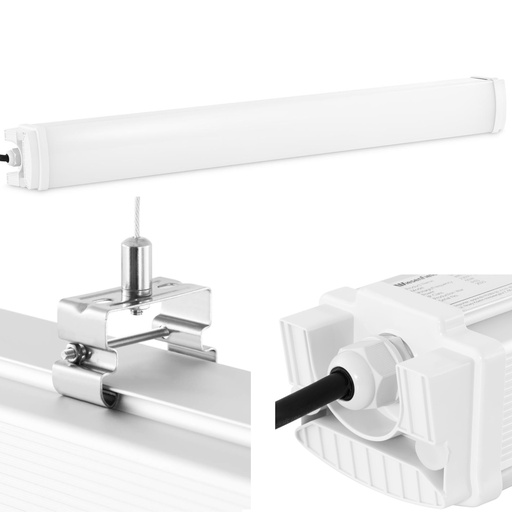 LED ūdensnecaurlaidīgs gaismeklis pagraba noliktavām IP65 4400 lm 90 cm 40 W