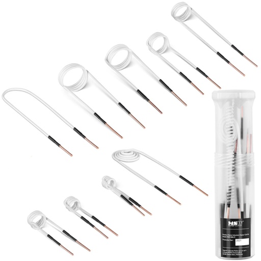 Induction heater coils for screws KIT of 9 pcs.