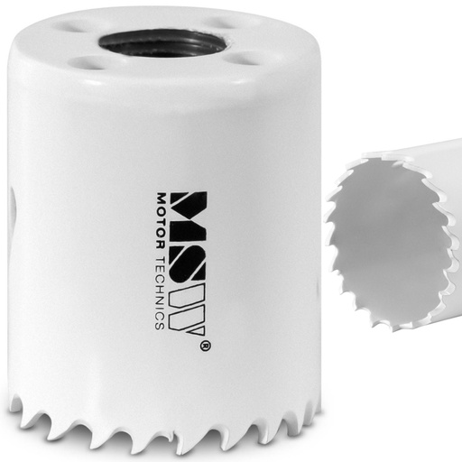 Bimetalinis grąžtas metalui, medienai, plastikui 38 mm skersmens.