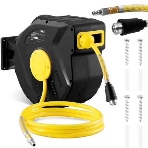 Ištraukiama suslėgto oro žarna ant automatinės ritės 18 bar 20 m + 3 m